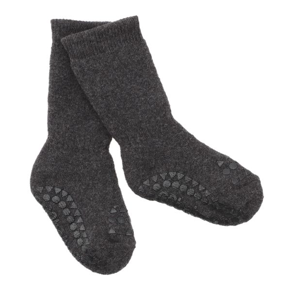 Anti Rutsch Socken Dark Grey Melange von Go Baby Go