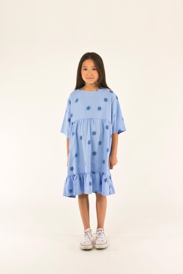 Kleid Sun Belled cerulean blue/summer navy von Tinycottons