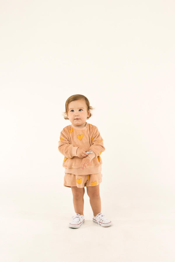 Shorts Hearts light nude/gelb von Tinycottons
