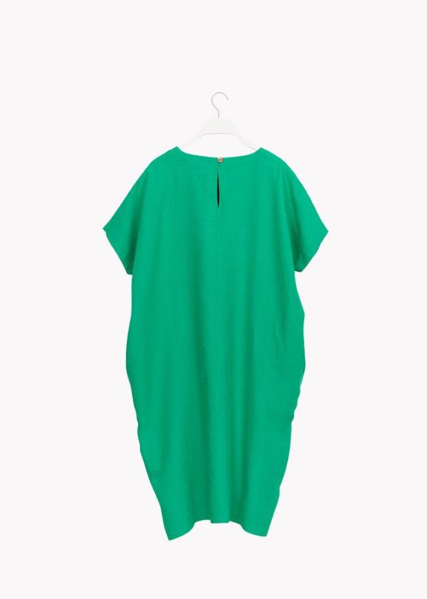 Linen Dress Loud Green von Papu