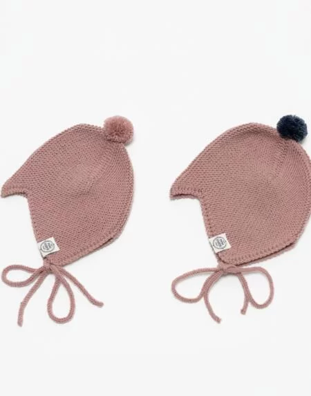 Mütze Baby Asta & August Merino Puder von Mini Fabrik
