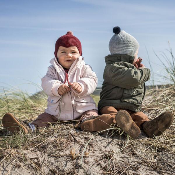 Mütze Baby Asta & August Merino Hellgrau von Mini Fabrik
