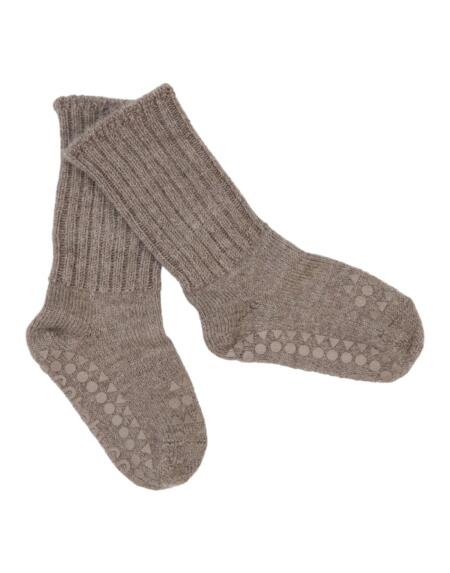 Anti Rutsch Socken Alpaka Dark Grey Melange von Go Baby Go