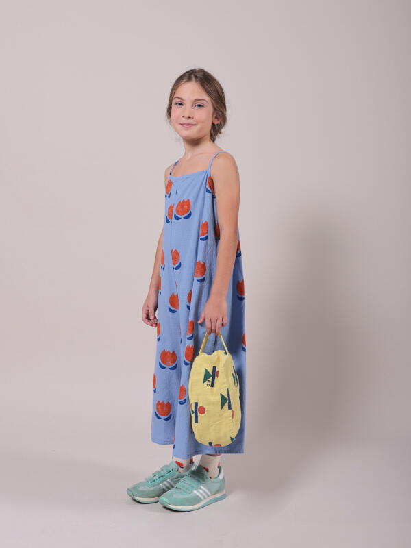 Overall Kids Chocolate Flowers Alle Over Powder Blue von Bobo Choses