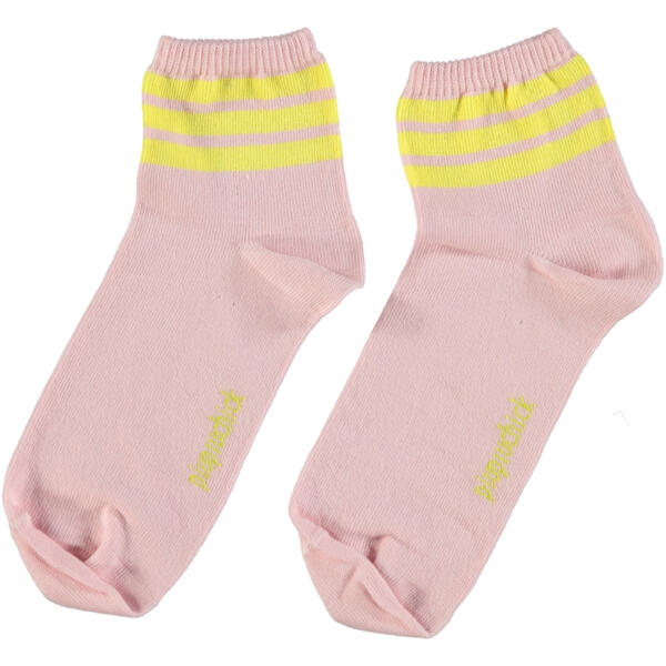 Socken Pink with Yellow Stripes von Piupiuchick