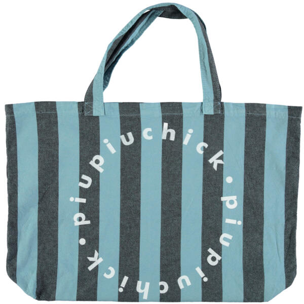 Tasche Extra Large Blue Grey Stripes von Piupiuchick