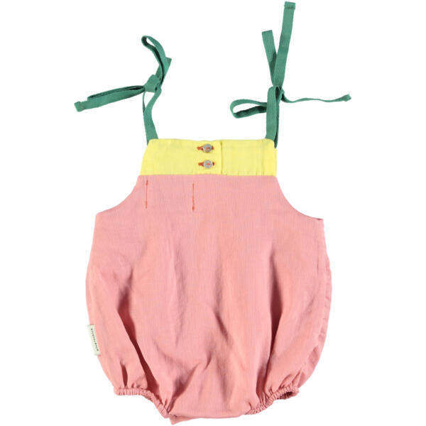 Romper Baby Tri-color Pink Yellow & Green von Piupiuchick