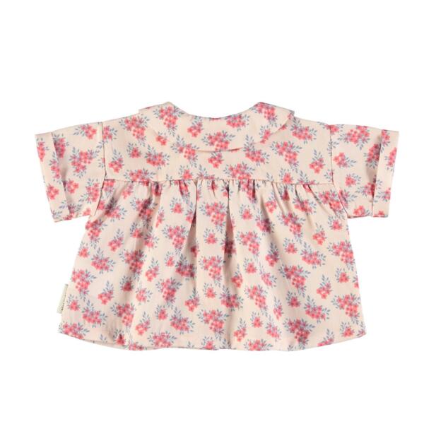Bluse Baby Peter Pan Pale Pink With Flowers von Piupiuchick