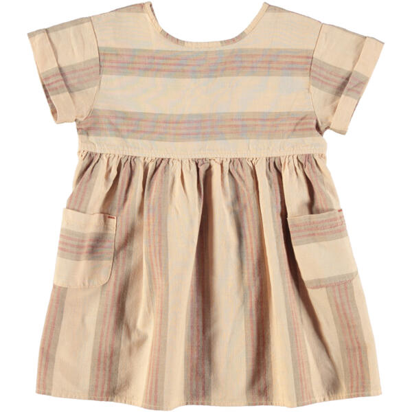 Kleid Kids Almond & Multicolor Stripes von Piupiuchick