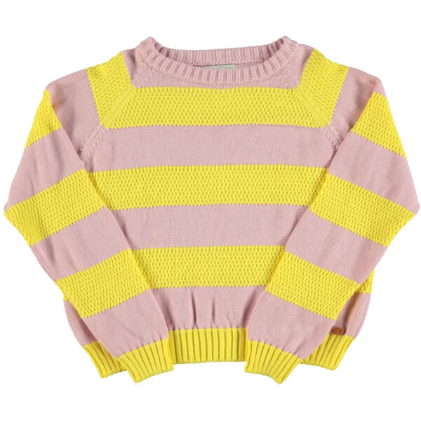 Strickpulli Kids Pink & Yellow Stripes von Piupiuchick