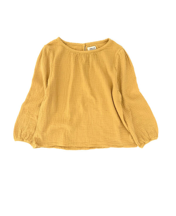 Bluse Kids Crinkle Dirty Yellow von Longlivethequeen