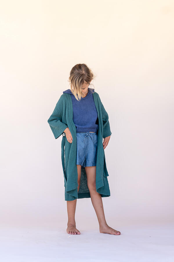 Kimono-Kleid  Dark Green von Longlivethequeen