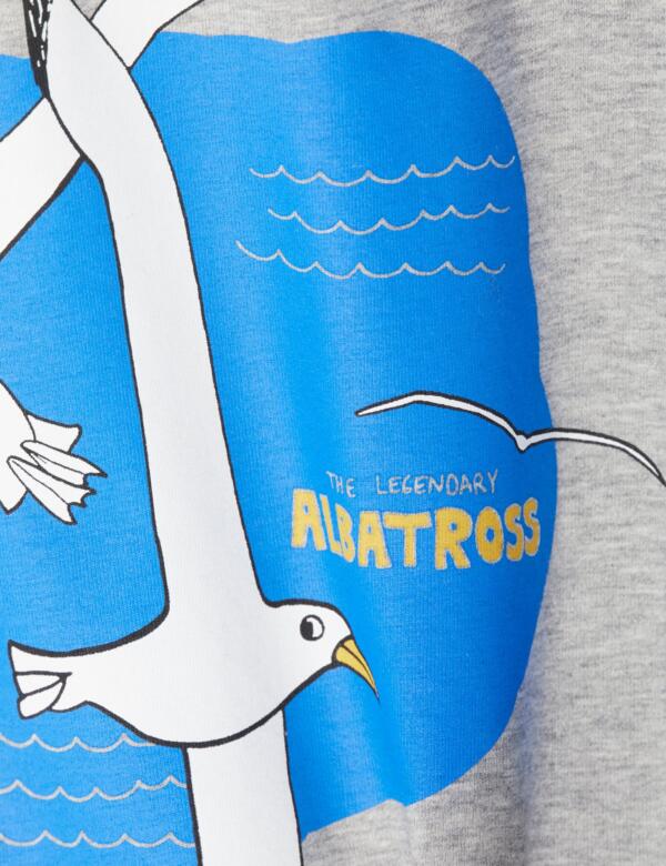 T-Shirt Kids Albatross Grey Melange von Mini Rodini