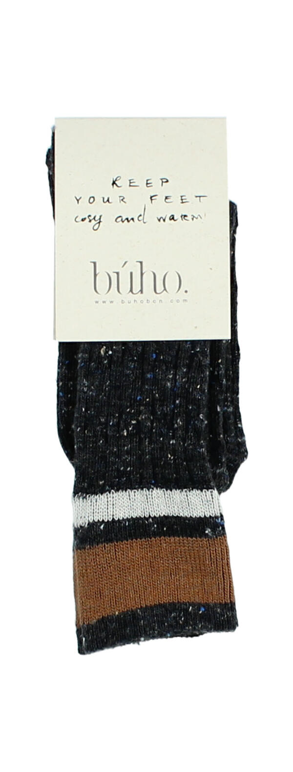 Socken Rib Dark Grey von Buho