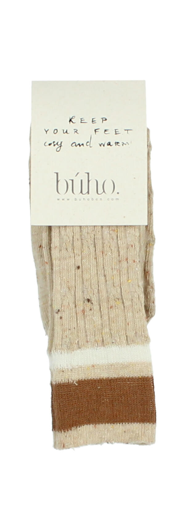 Socken Rib Natural von Buho