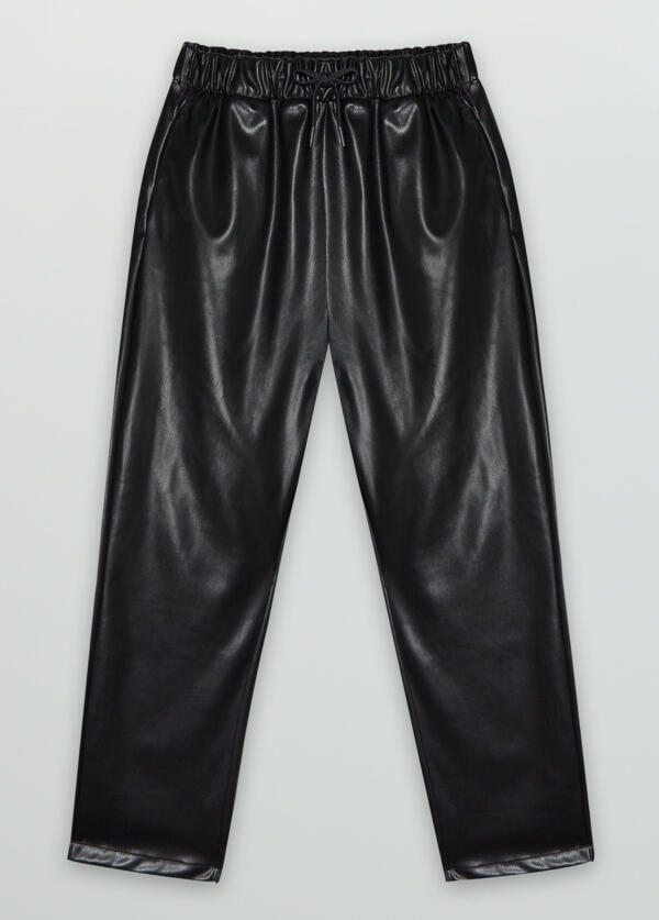 Hose Recycled Leather Black von The New Society