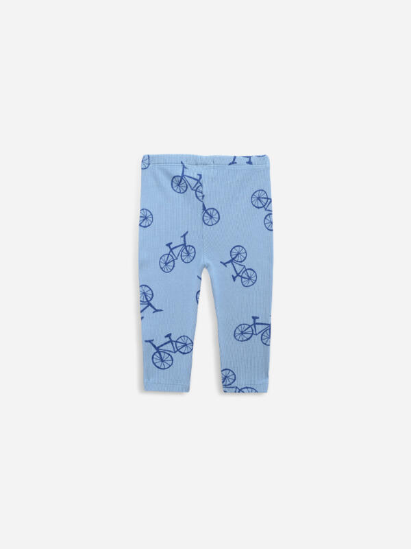 Leggings Baby Bicycle All Over Blau von Bobo Choses