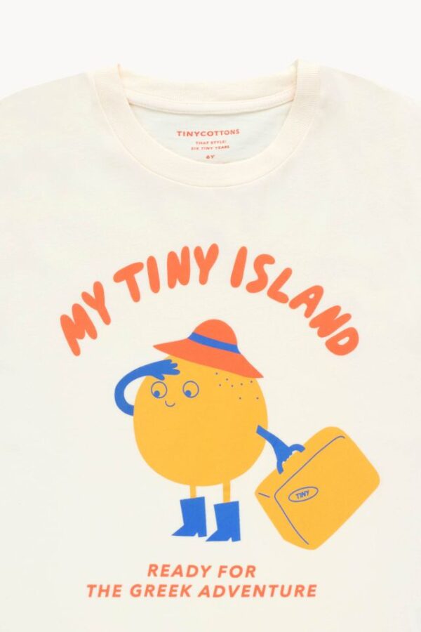 T-Shirt Kids My Tiny Island light cream/yellow von Tinycottons