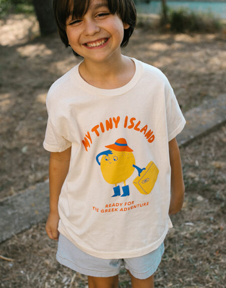 T-Shirt Kids My Tiny Island light cream/yellow von Tinycottons
