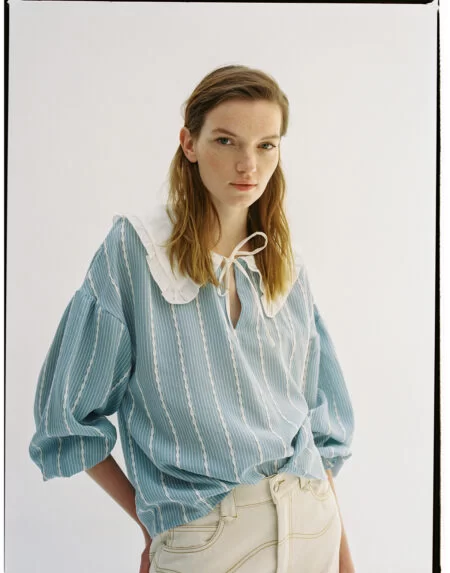 Bluse Woman Chloe Jacquard-Stripe von The New Society