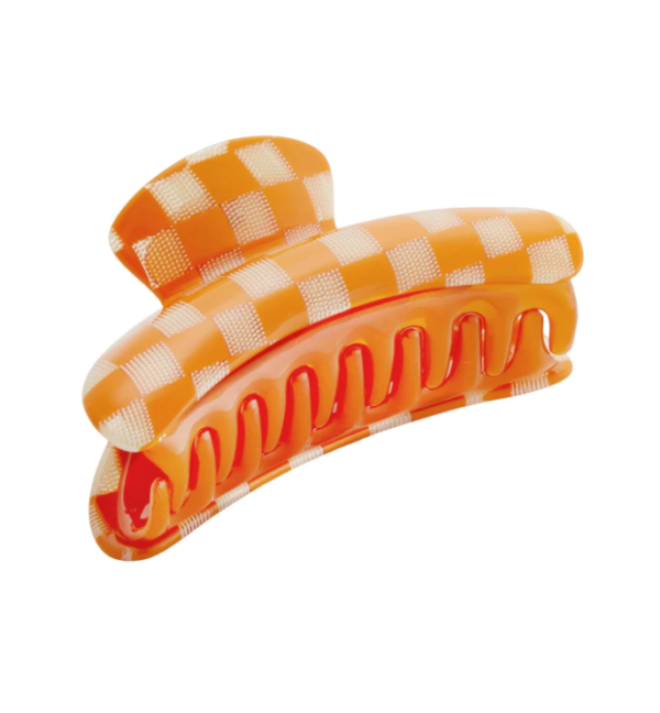 Haarklammer Midi Orange Checker von Machete