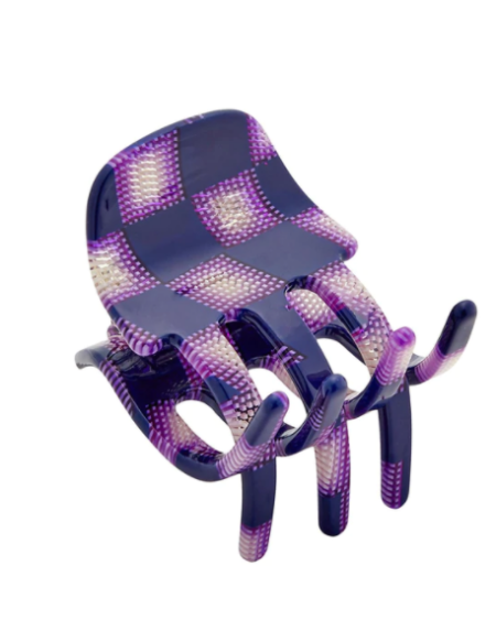 Haarklammer Mini Purple Checker von Machete