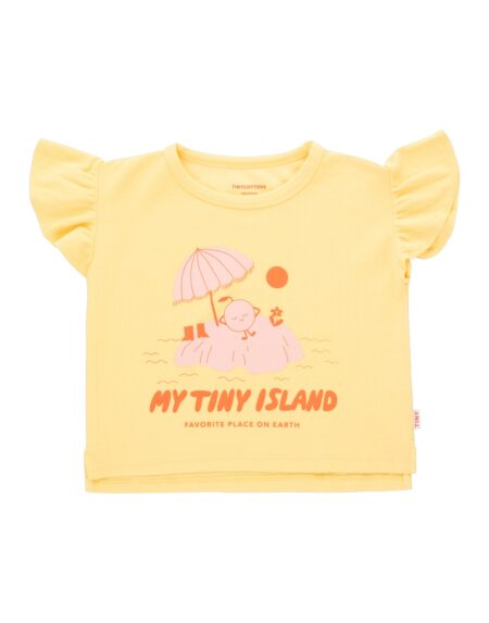 T-Shirt Favorite  Canary/Summer Red von Tinycottons