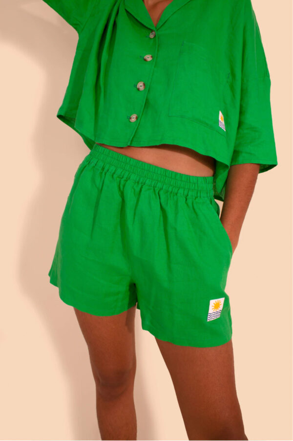 Shorts Linen Green von L.F. MARKEY