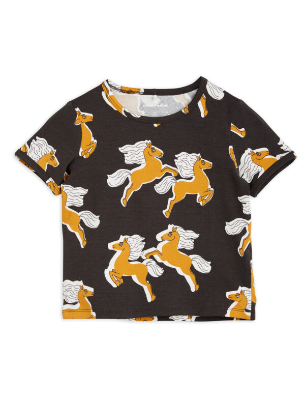 T-Shirt Kids Horses  Schwarz von Mini Rodini