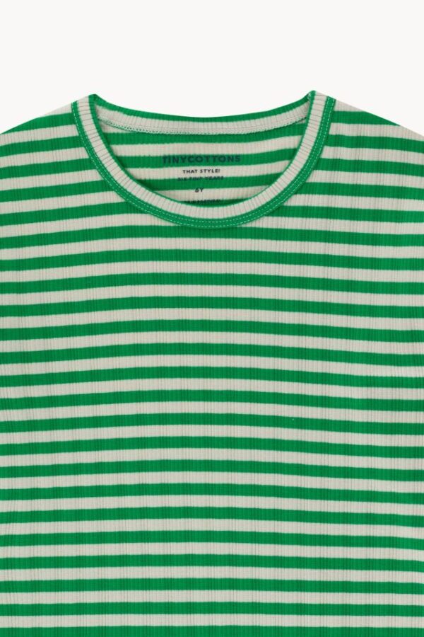 Shirt Kids Stripes Grass Green von Tinycottons