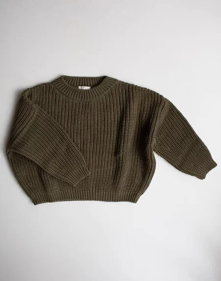 The Chunky Sweater Kids Olive von The Simple Folk