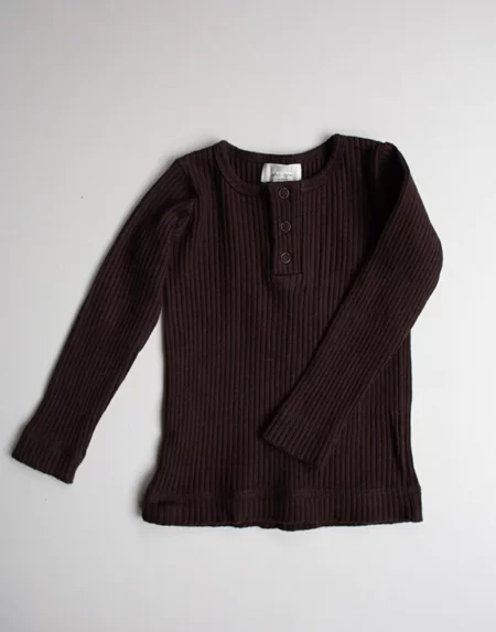 The Ribbed Top Kids Chocolate von The Simple Folk