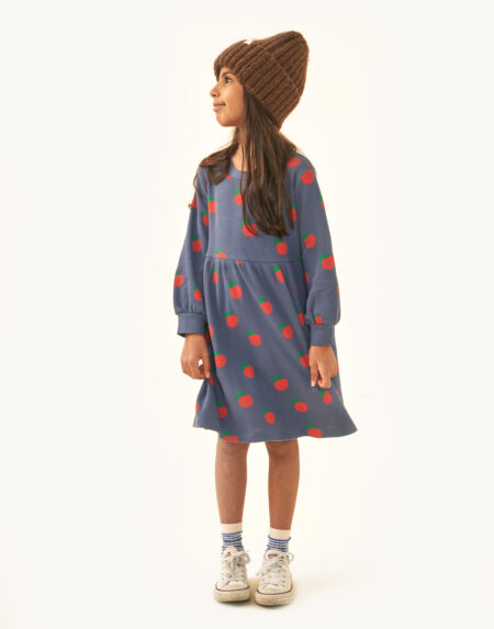 Kleid Kids Apples Light Navy/Deep Red von Tinycottons
