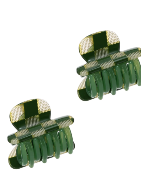 Haarklammer Mini Heirloom Green Checker von Machete