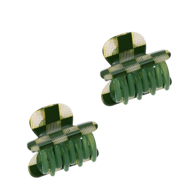 Haarklammer Mini Heirloom Green Checker von Machete