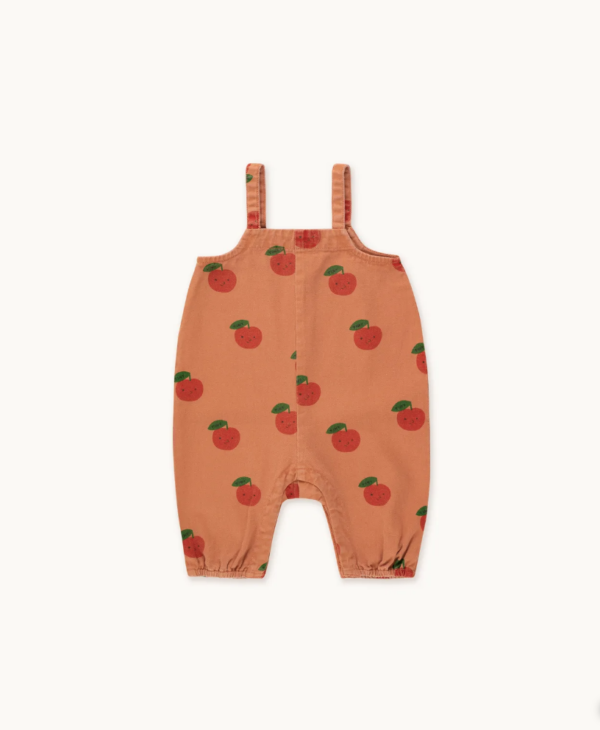 Dungaree Baby Apples Light brown/deep red von Tinycottons