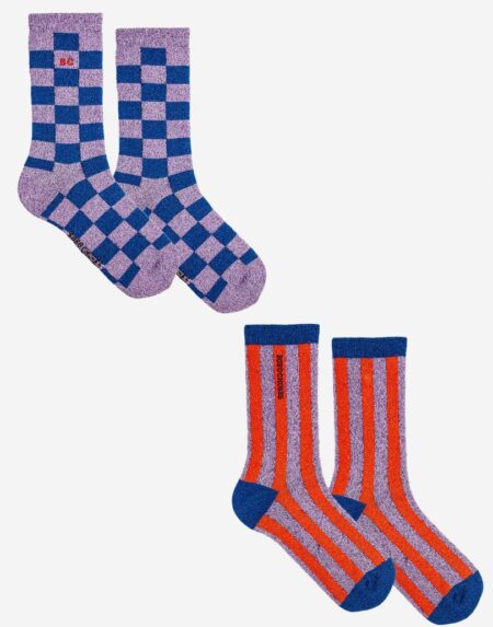 Socken Kids Checkerboard and Stripes von Bobo Choses