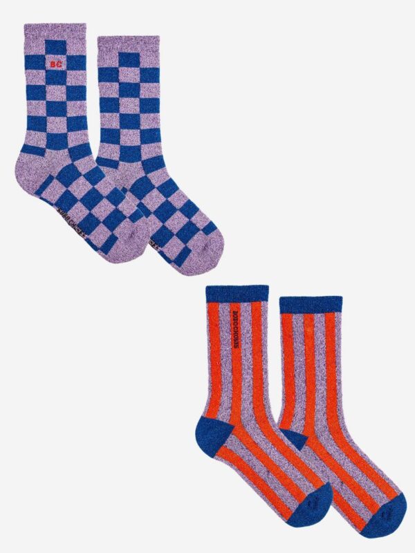 Socken Kids Checkerboard and Stripes von Bobo Choses