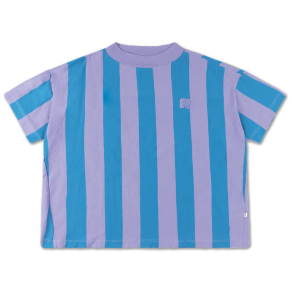 T-Shirt Kids Bright Blue Block Stripe von Repose AMS