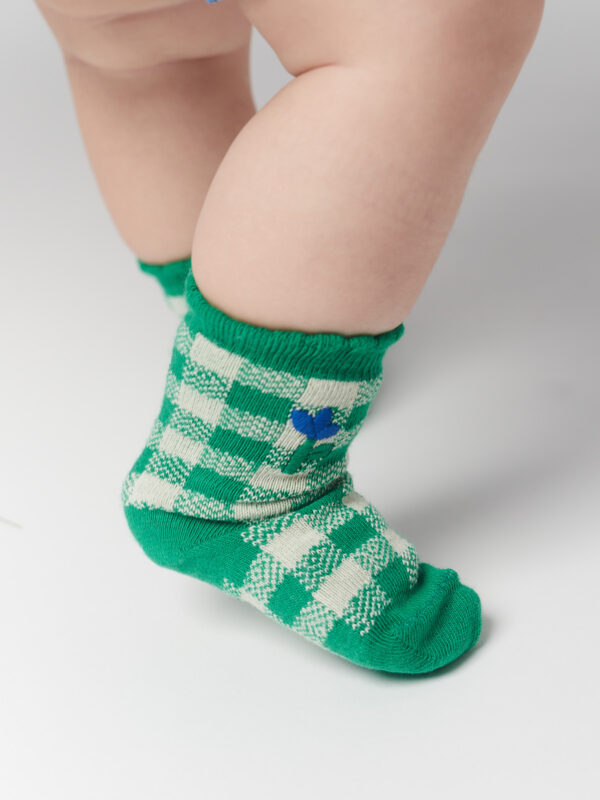 Socken Baby Green Vichy von Bobo Choses