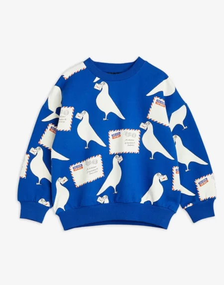 Pullover Pigeons Blue von Mini Rodini