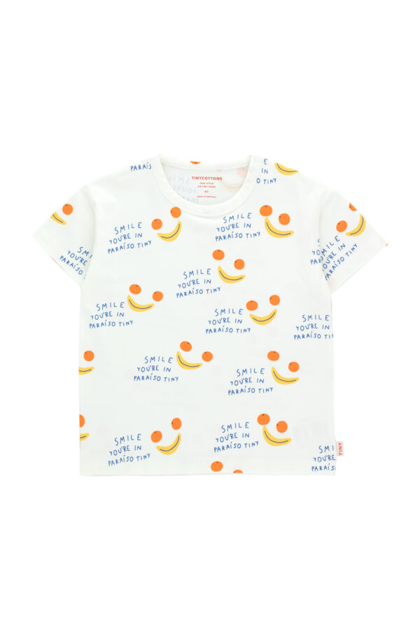 T-Shirt Kids Smile Off-White von Tinycottons