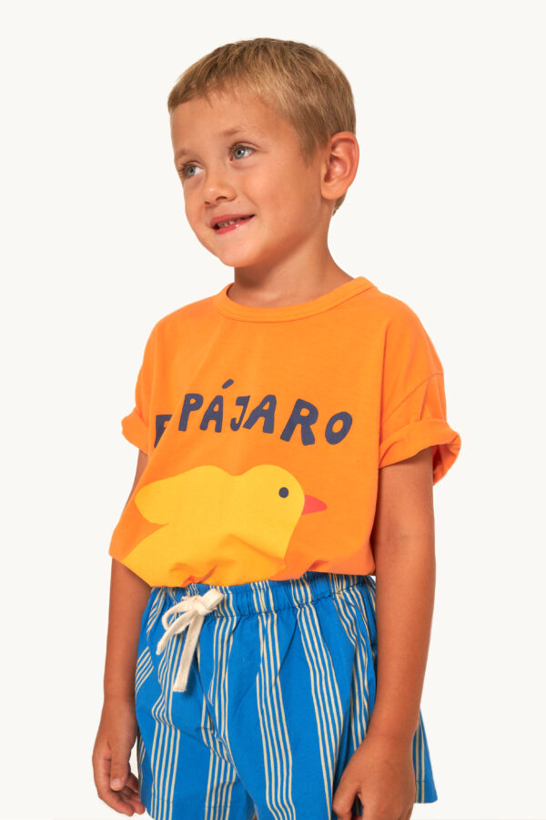 T-Shirt Kids El Pajaro Orange von Tinycottons