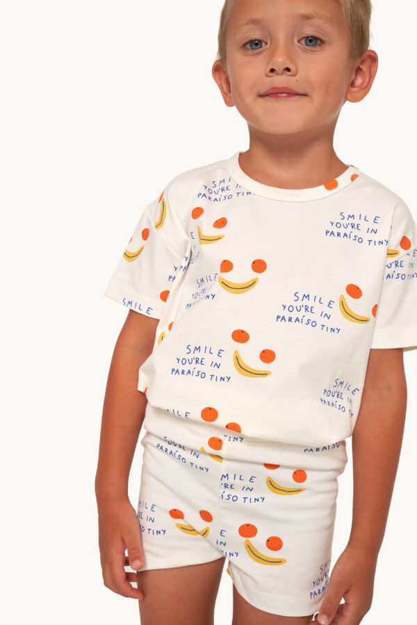 T-Shirt Kids Smile Off-White von Tinycottons
