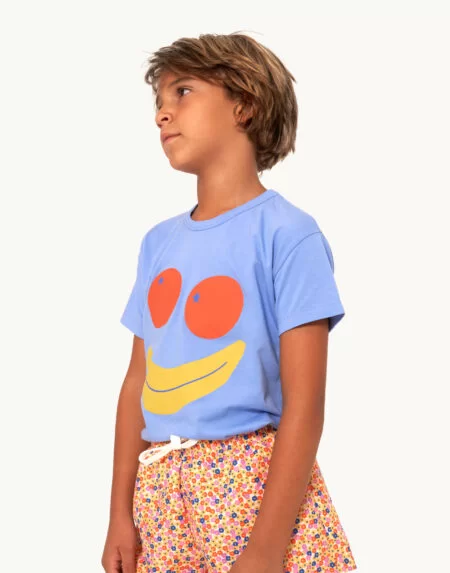 T-Shirt Kids Smile Lilac Blue von Tinycottons