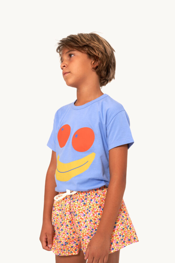 T-Shirt Kids Smile Lilac Blue von Tinycottons