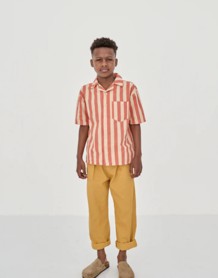 Shirt Boxy Tangerine Block Stripe von Repose AMS