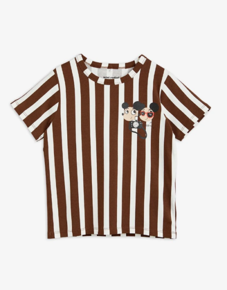 T-Shirt Ritzratz Stripe Brown von Mini Rodini