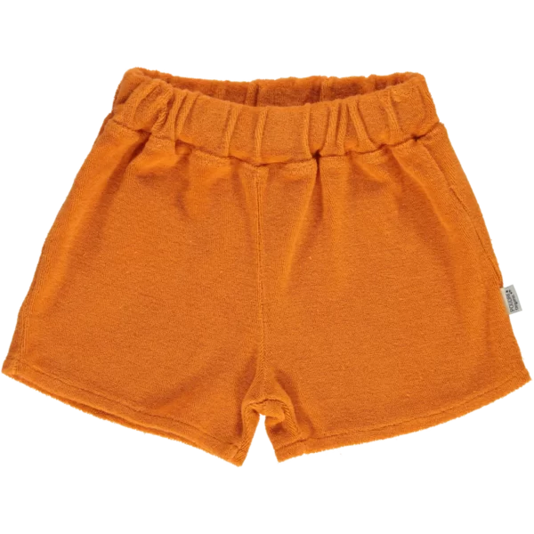 Shorts Kids Oeillet Eponge Russet Orange von Poudre Organic