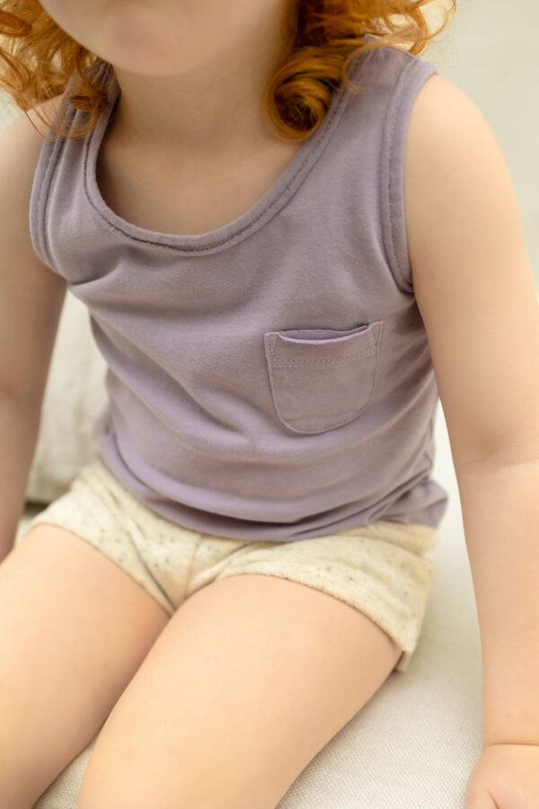 Trägershirt Kids Pocket Lilac Grey von Phil & Phae
